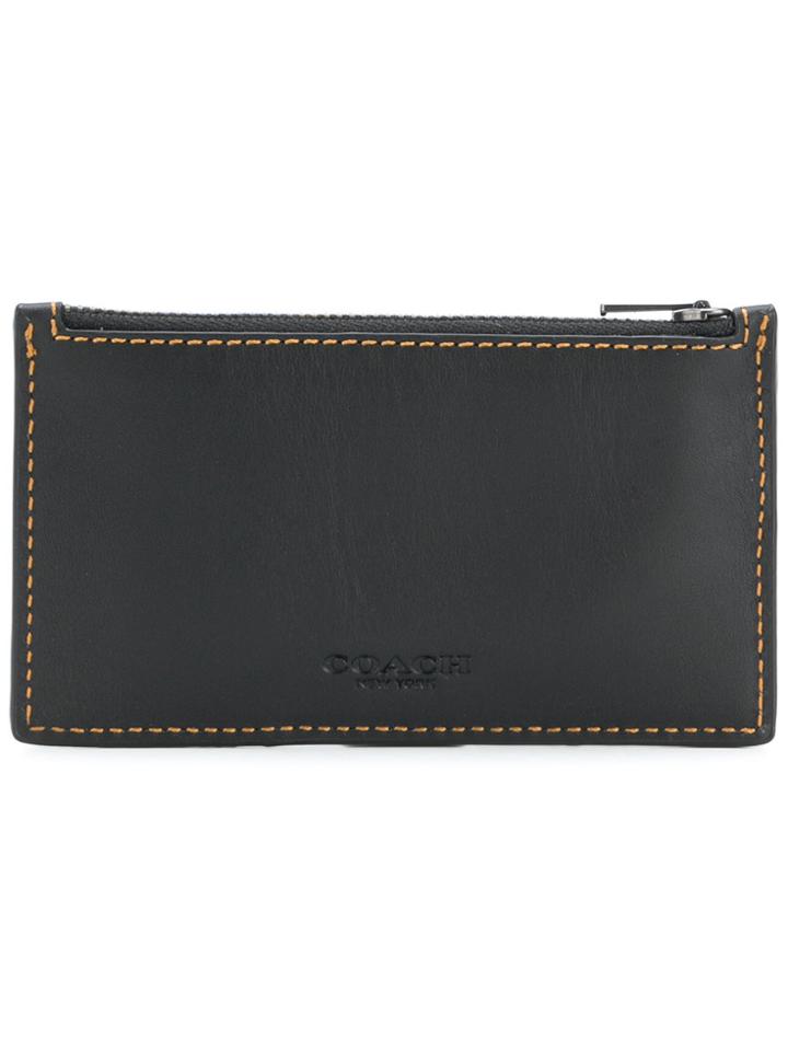 Coach Zipped Card Holder - Black