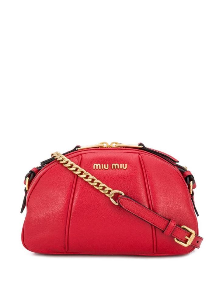 Miu Miu Logo Crossbody Bag - Red