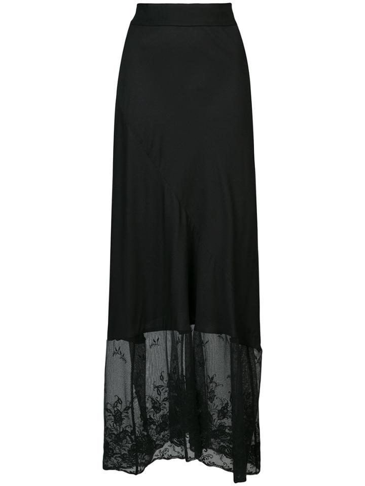 Ann Demeulemeester Lace Embellished Skirt - Black