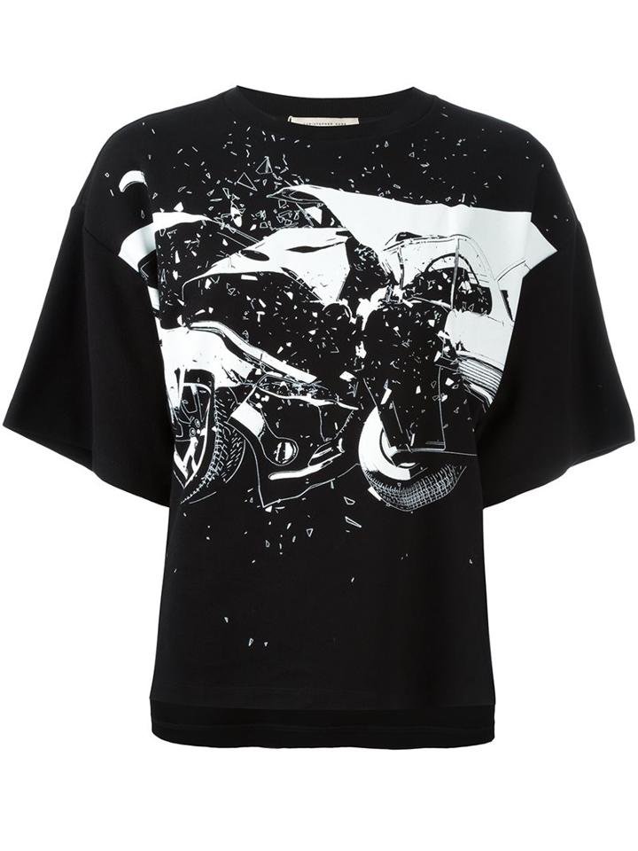 Christopher Kane Car Crash T-shirt, Women's, Size: Xs, Black, Cotton