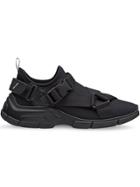 Prada Multi-strap Buckle Sneakers - Black