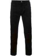 Versace Slim Fit Trousers, Men's, Size: 31, Black, Cotton/spandex/elastane/polyester