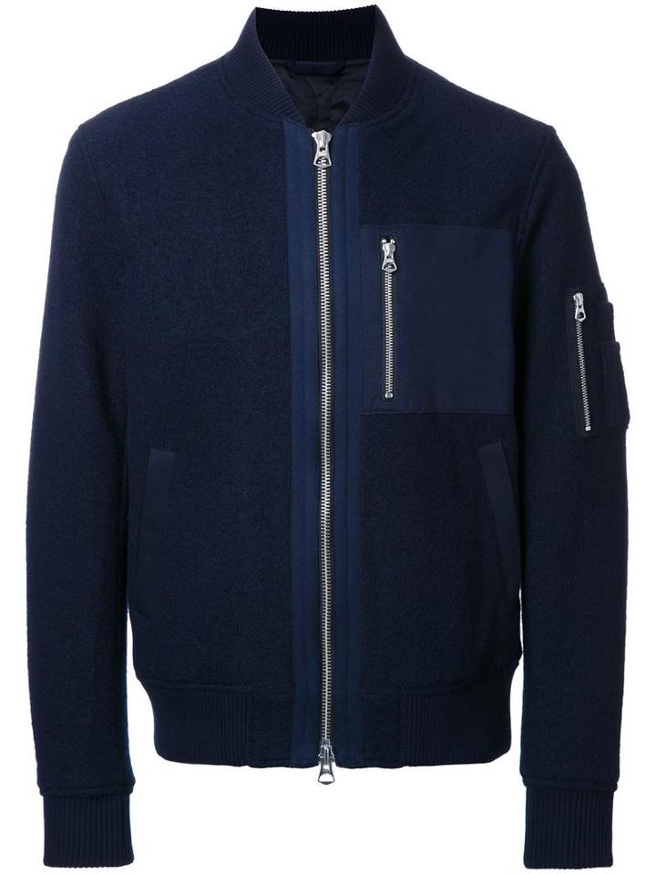 Gant Rugger Classic Bomber Jacket, Men's, Size: Large, Blue, Wool