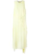 Cédric Charlier Front Panel Sleeveless Dress, Women's, Size: 38, Yellow/orange, Rayon