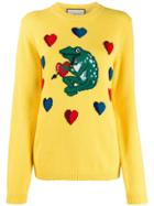 Gucci Frog Intarsia Sweater - Yellow