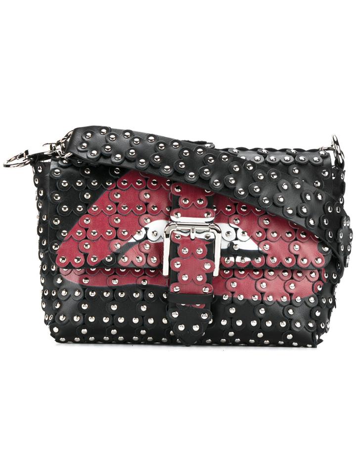 Red Valentino Lips Shoulder Bag - Black