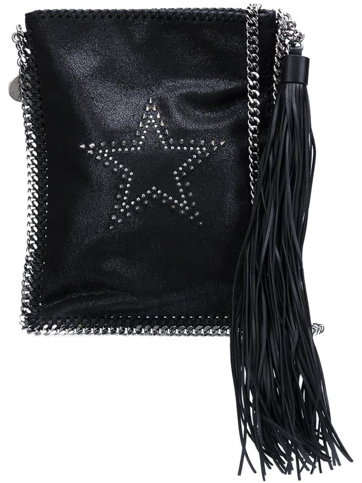 Stella Mccartney 'falabella' Flat Crossbody Bag, Women's, Black, Artificial Leather/cotton