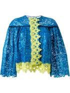 Dress Camp Ruffled Floral Lace Jacket