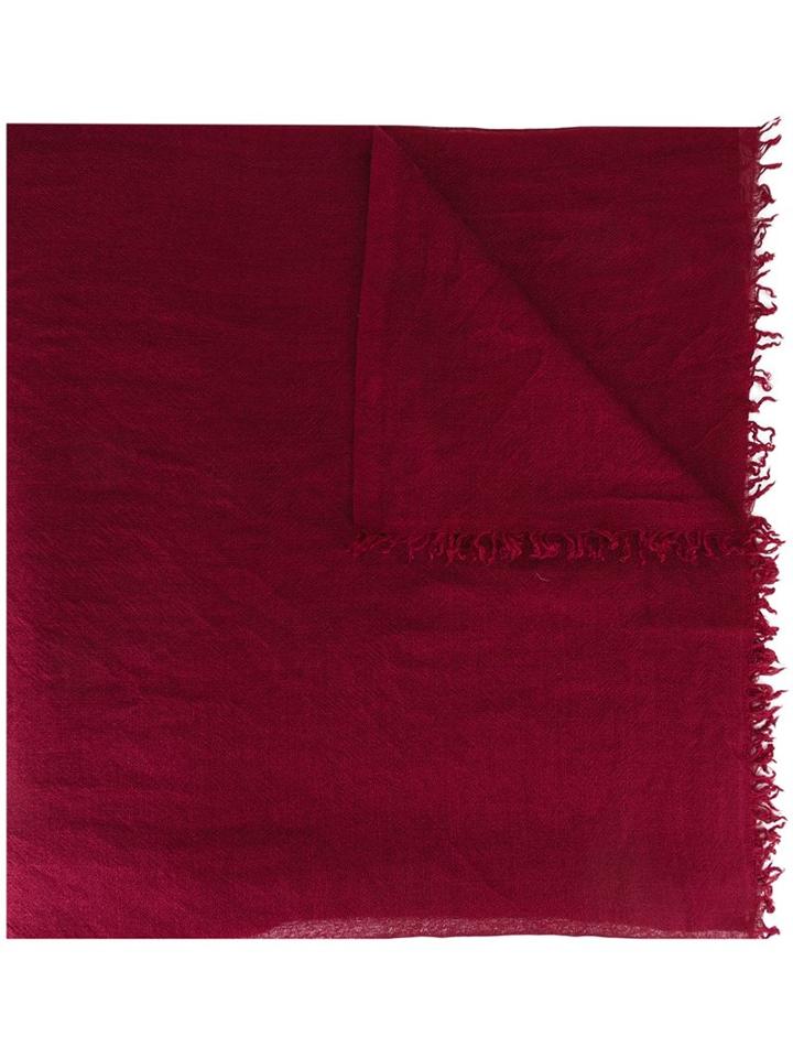 Faliero Sarti Woven Scarf, Women's, Red, Silk/cashmere