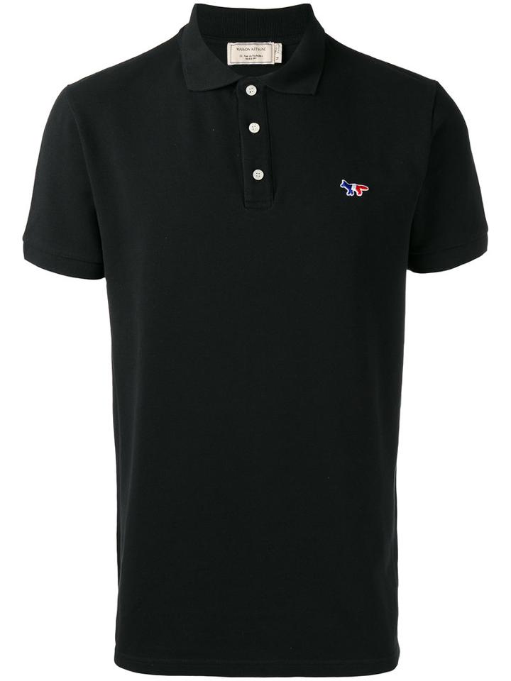 Maison Kitsuné Slim-fit Polo Shirt, Men's, Size: Small, Black, Cotton