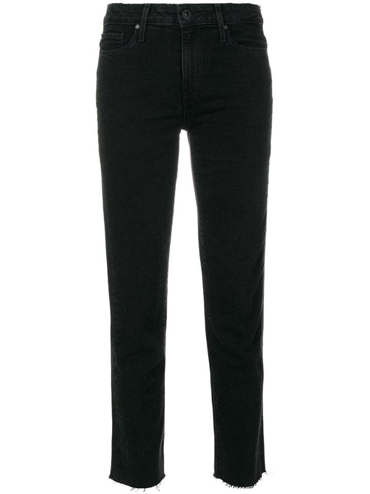 Paige Raw Hem Jeans - Black