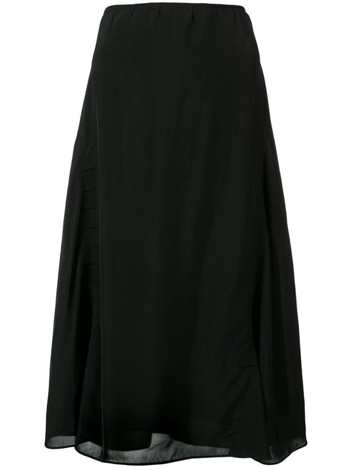 Acne Studios Sheer Shirred Skirt - Black