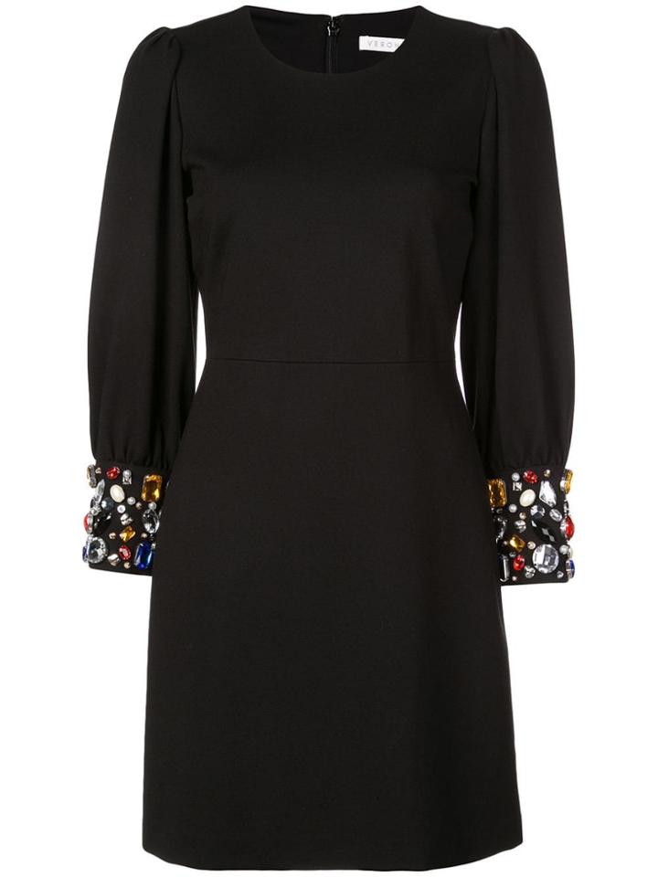 Veronica Beard Embellished Cuffs Dress - Black