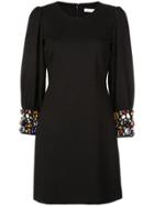 Veronica Beard Embellished Cuffs Dress - Black