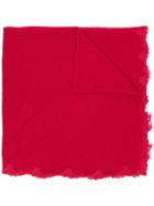 Ermanno Scervino Pashmina Lace Scarf - Red