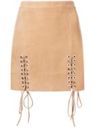 Manokhi Lace-up Detail Skirt - Nude & Neutrals