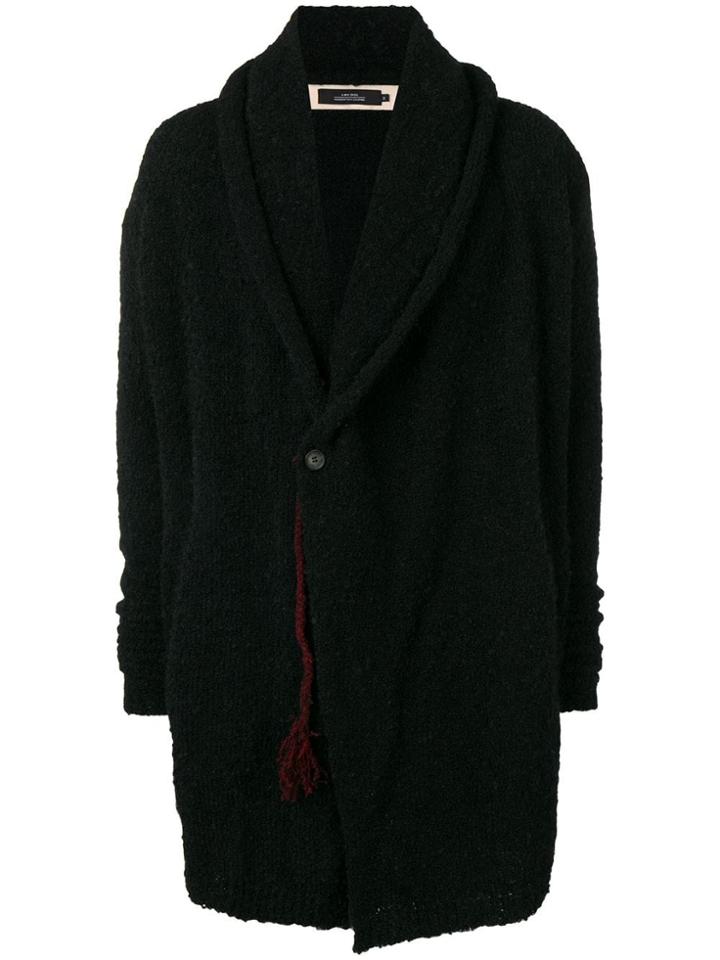 A New Cross Textured Coat - Black