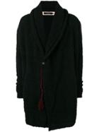 A New Cross Textured Coat - Black