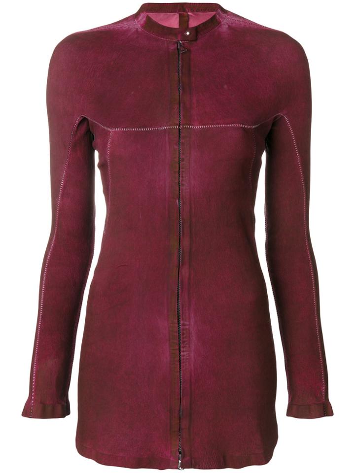 Isaac Sellam Experience Stitched Panel Jacket - Pink & Purple
