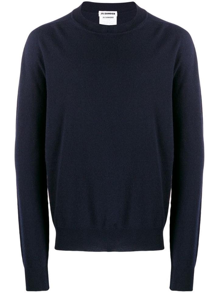 Jil Sander Cashmere Turtleneck Knitted Sweater - Blue