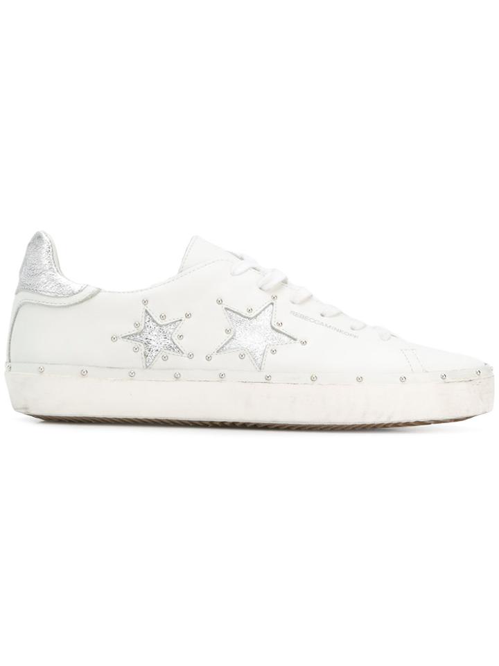 Rebecca Minkoff Studded Star Patch Low Top Sneakers - White