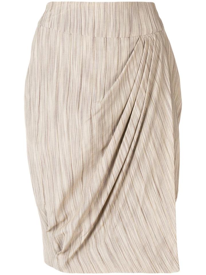 Giorgio Armani Vintage Pleat Detail Skirt - Neutrals
