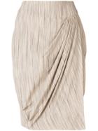 Giorgio Armani Vintage Pleat Detail Skirt - Neutrals