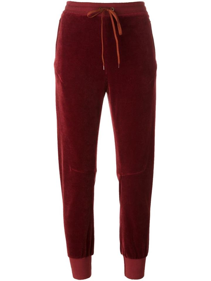 Chloé Velour Trackpants, Women's, Size: 36, Yellow/orange, Cotton/polyester