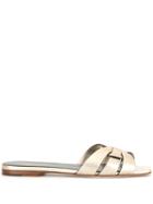 Saint Laurent Nu Pieds Slides - Gold