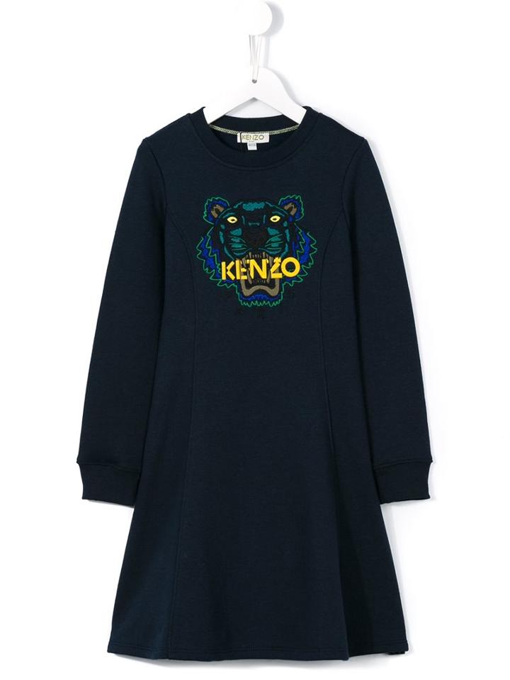 Kenzo Kids 'tiger' Sweatshirt Dress, Toddler Girl's, Size: 4 Yrs, Blue