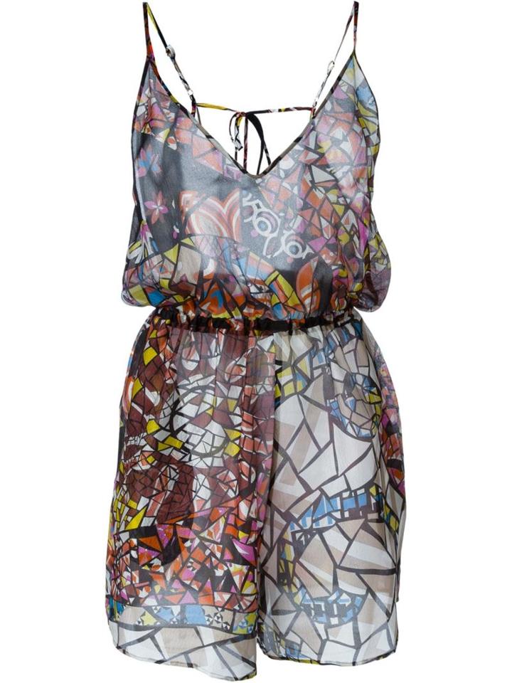 Emilio Pucci Geometric Print Shorts Playsuit, Women's, Size: 38, Silk