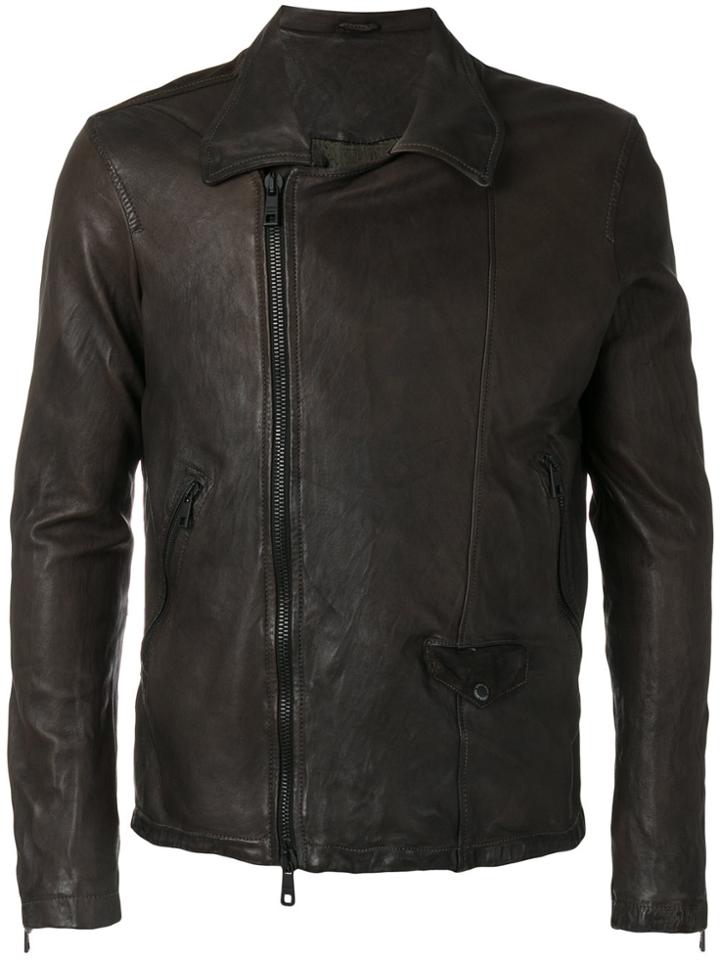 Giorgio Brato Leather Jacket - Brown