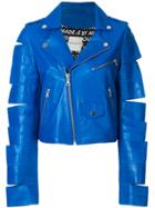Each X Other Cut Sleeve Biker Jacket - Blue