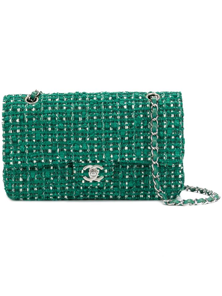 Chanel Vintage Tweed Shoulder Bag - Green