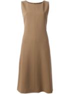 Agnona Sleeveless Dress, Women's, Size: 46, Brown, Spandex/elastane/wool