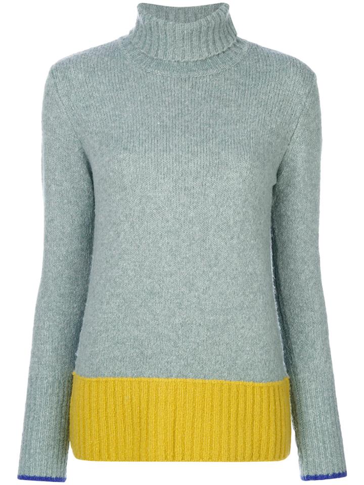 Odeeh Colour Block Sweater - Green