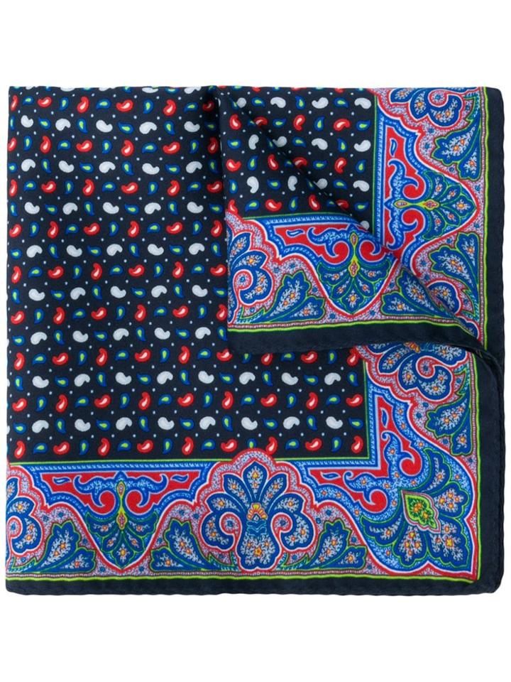 Etro Paisley Pattern Pocket Scarf - Blue