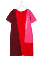 Givenchy Kids Teen Colorblock T-shirt Dress - Pink