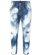 Dsquared2 Cool Girl Cropped Bleached Jeans - Blue