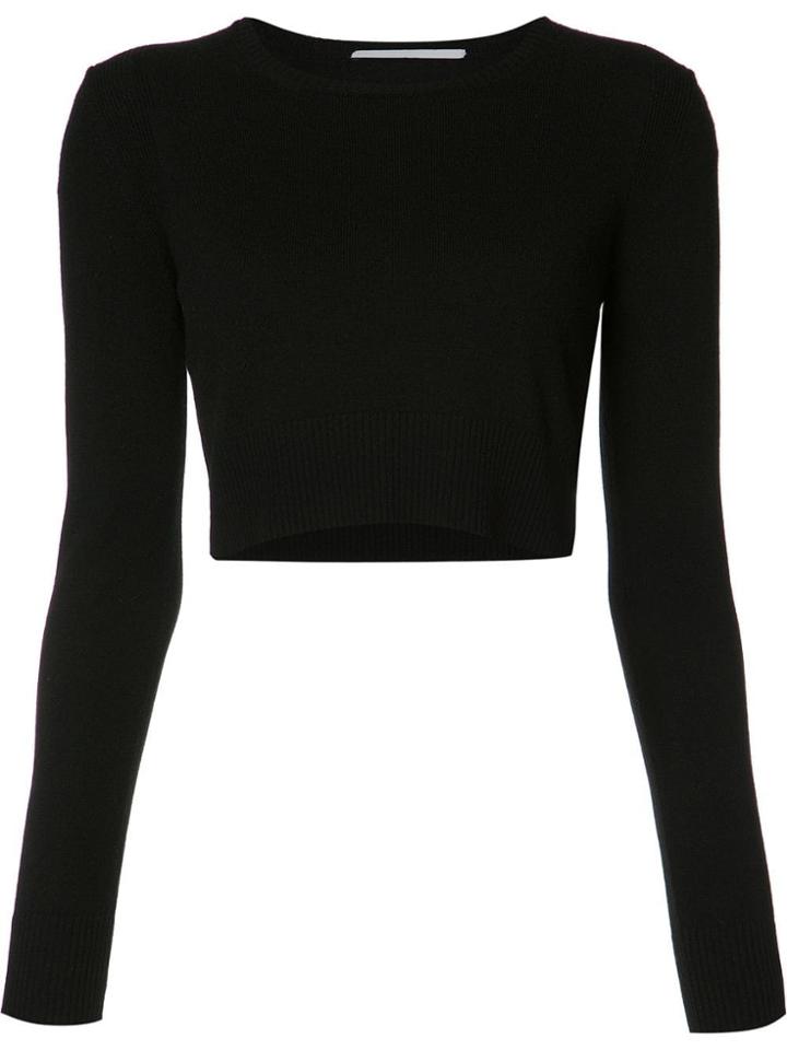 Rosetta Getty Cropped Jumper - Black