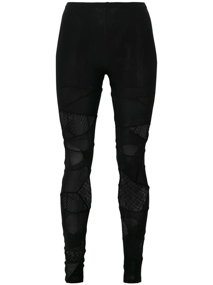 Helmut Lang Leather Leggings - Red