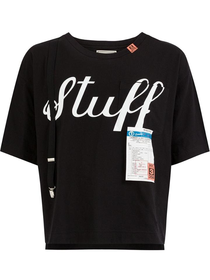 Maison Mihara Yasuhiro Oversized Stuff Print T-shirt - Black