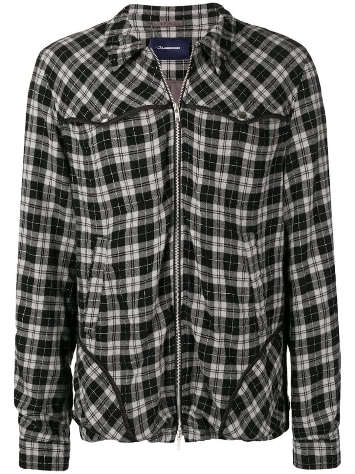 John Undercover Plaid Shirt Jacket - Black