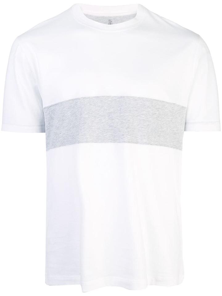Brunello Cucinelli Stripe Detail T-shirt - White