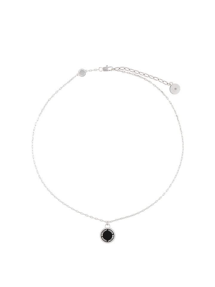 Marc Jacobs Logo Charm Necklace - Metallic