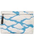 Loewe - Cloud Print Clutch - Women - Leather - One Size, Blue, Leather