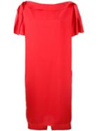 Pleated Sleeves Dress - Women - Viscose - 42, Red, Viscose, Gianluca Capannolo