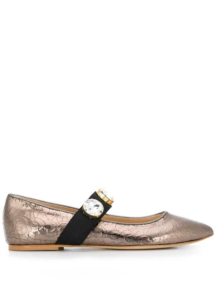 Polly Plume Bonnie Ballerina Flats - Gold