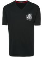 Loveless Camouflage Skull Print Pocket T-shirt - Black