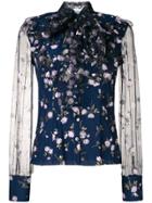 Blumarine Embroidered Floral Blouse - Blue